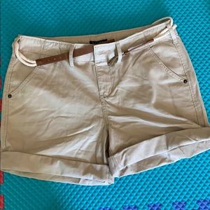 Belted Cuffed Shorts